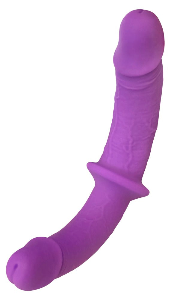 Sweet Smile Super Soft Double – Detailansicht des lilafarbenen Doppeldildos mit geschwungener Form