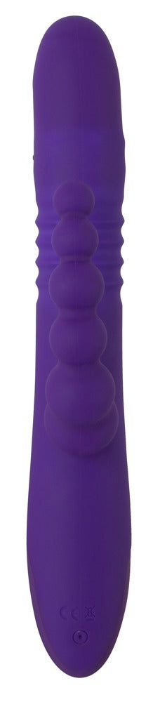 Sweet Smile Thrusting Pearl Triple in Lila – Rückansicht mit schlanker länglicher Form und strukturiertem Schaft