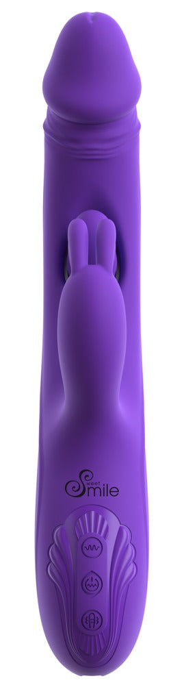 Sweet Smile Triple Action Rabbit in Lila – rückseitige Produktansicht mit schlankem Schaft und strukturierter Oberfläche