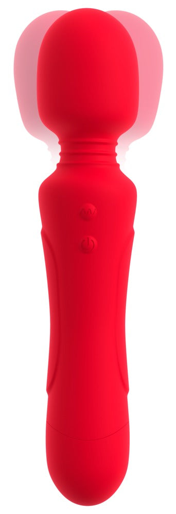 Sweet Smile Vibrating Wand mit Darstellung der Beweglichkeit des flexiblen Massagekopfs