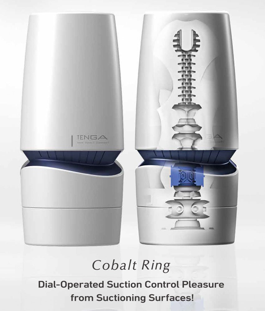 Vergleichsansicht des Tenga Aero Cobalt Ring mit sichtbarer Struktur und Form