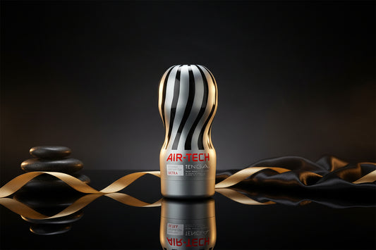 Tenga Air Tech Silber Masturbator mit strukturierter Oberfläche und elegantem Design