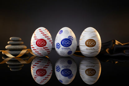 Inhalt des Tenga Egg Standard Set 2 mit drei verschiedenen Eggs