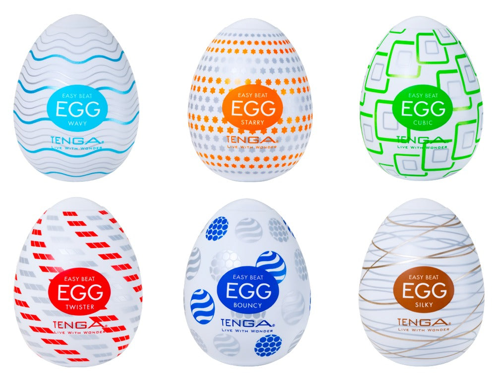 Tenga Egg Variety Standard 6er Set Übersicht der sechs unterschiedlichen Stimulationsstrukturen