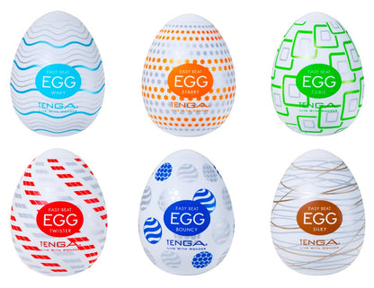 Tenga Egg Variety Standard 6er Set Übersicht der sechs unterschiedlichen Stimulationsstrukturen