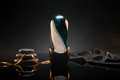 TENGA Flip 360 Masturbator grün Frontansicht mit Spiraldesign