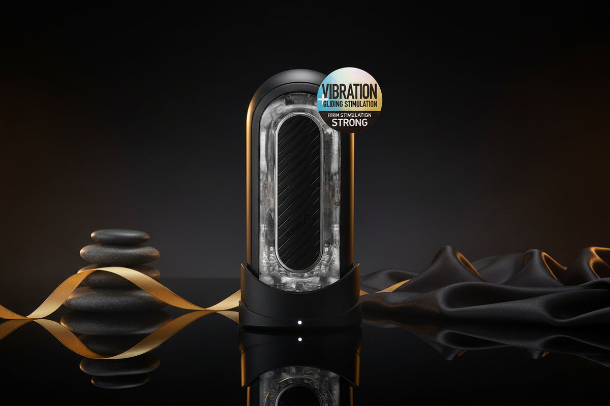 Flip O (Zero) Electronic Vibrations Masturbator von Tenga in Schwarz