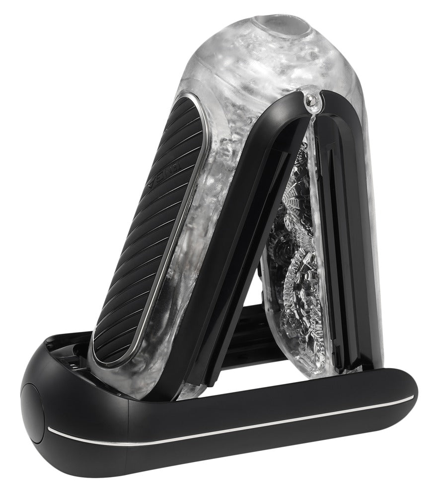 Tenga Flip Zero Electronic Vibrations aufgeklappt in Seitenansicht