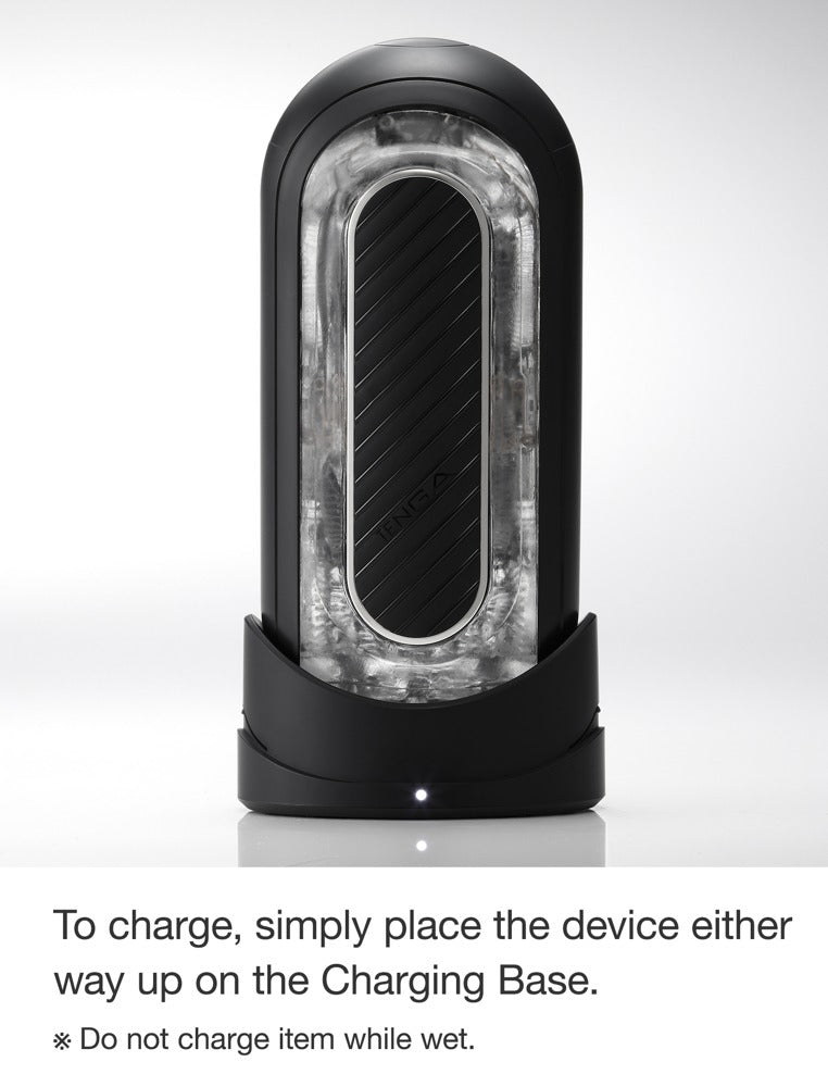 Geschlossenes Design des Tenga Flip Zero Electronic Vibrations Schwarz