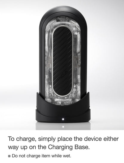 Geschlossenes Design des Tenga Flip Zero Electronic Vibrations Schwarz