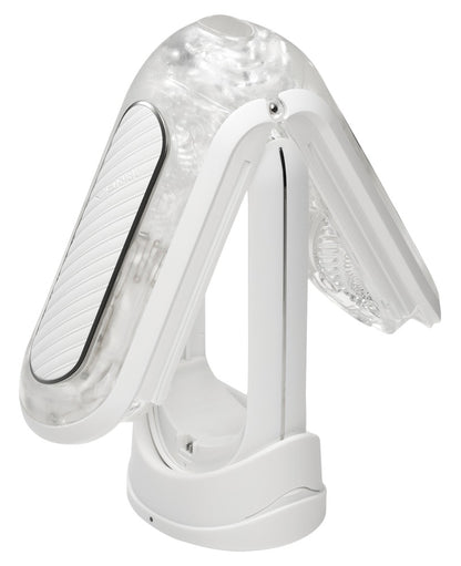 Tenga Flip Zero Electronic Vibrations Weiß aufgeklappt Frontansicht