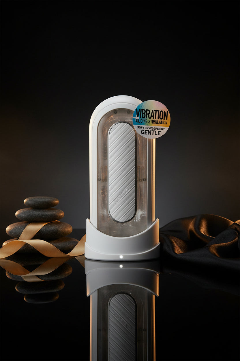 Tenga Flip O (Zero) Electronic Vibrations in Weiß, moderner Masturbator mit Vibration
