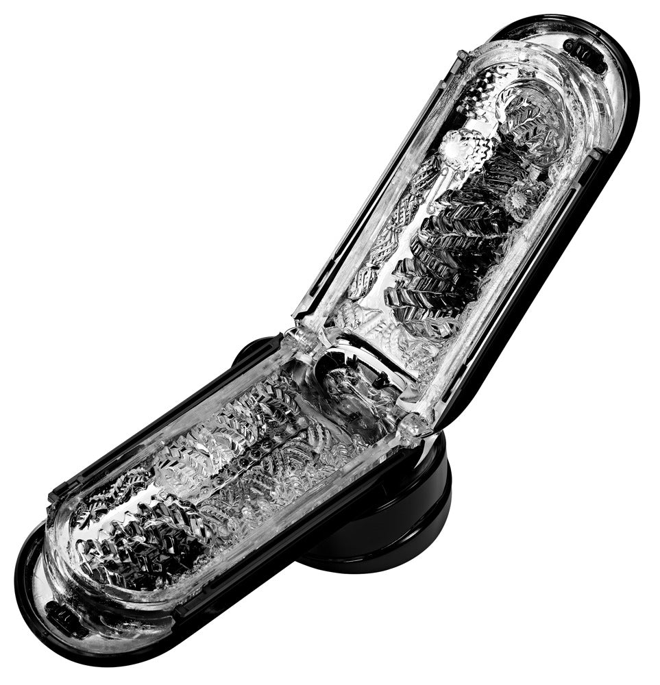 Tenga Flip Zero Electronic Vibrotation geöffnet mit sichtbarer Innenstruktur