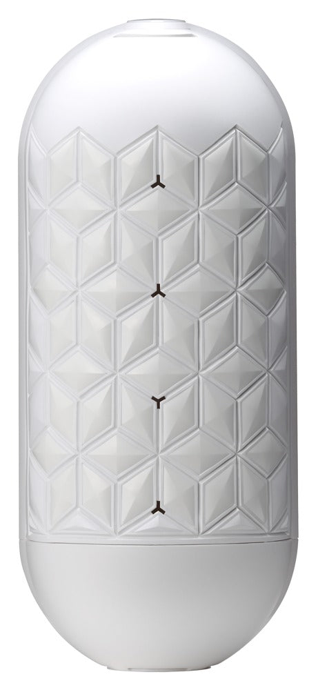 Eleganter Masturbator in minimalistischem weißen Design – Frontansicht
