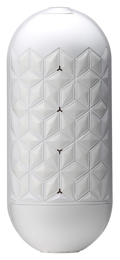 Eleganter Masturbator in minimalistischem weißen Design – Frontansicht