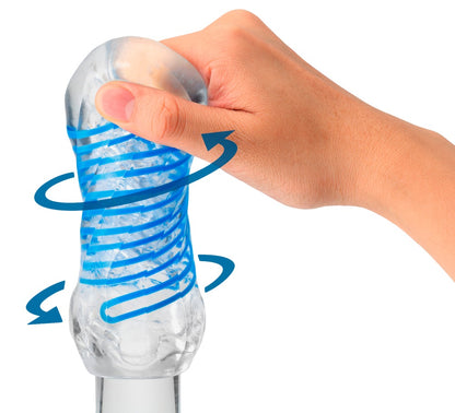 Tenga Spinner DX 1 Drops Spiralmechanismus in Anwendung