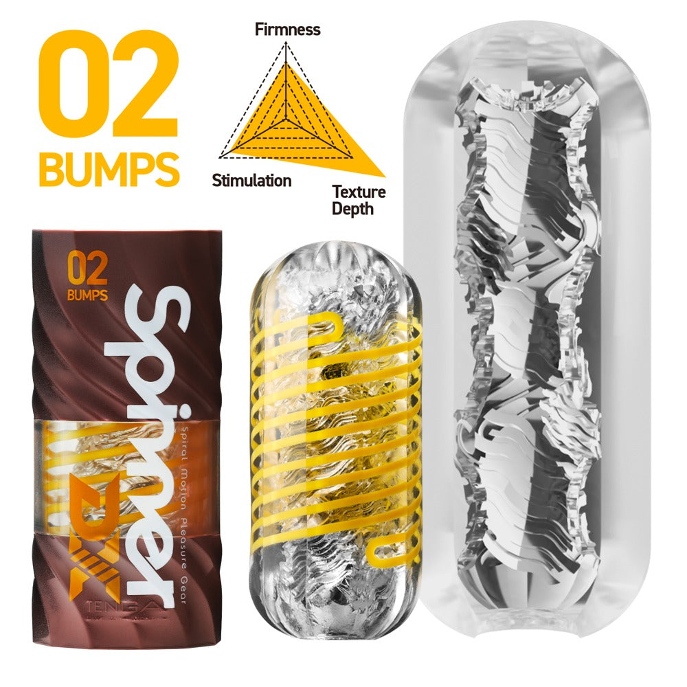 Tenga Spinner DX 2 Bumps Masturbator mit Verpackung im Set