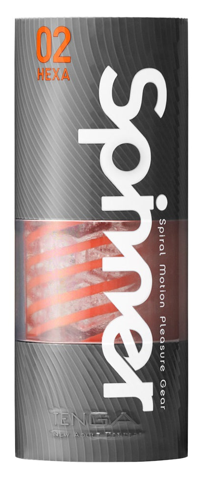 TENGA Spinner Hexa Masturbator Verpackung im klaren, diskreten Design