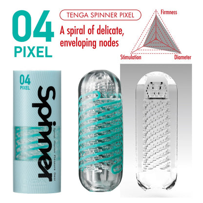 TENGA Spinner Pixel Masturbator Set mit Verpackung und Varianten