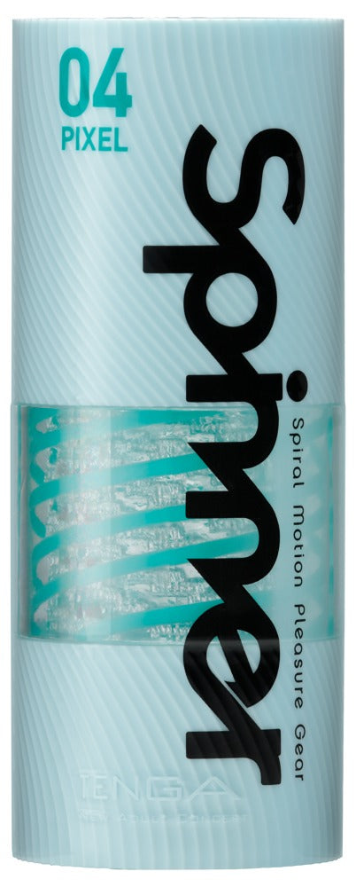 TENGA Spinner Pixel Masturbator Verpackung im klaren, hochwertigen Design
