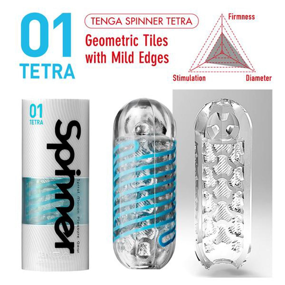 TENGA Spinner Tetra Masturbator Set mit Verpackung und Varianten