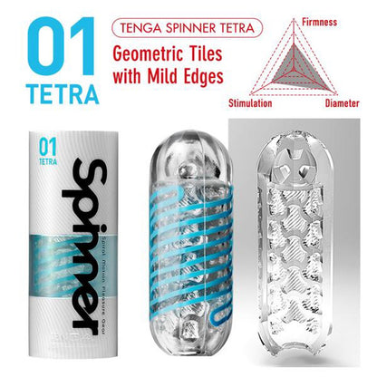 TENGA Spinner Tetra Masturbator Set mit Verpackung und Varianten