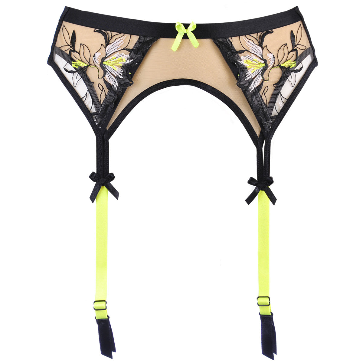 Axami V-10142 garter belt beige-black - Produktansicht 1