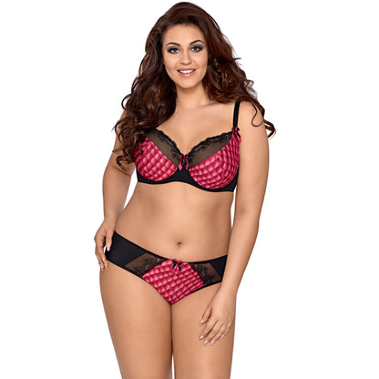 Axami V-8461PS Plus Size bra pink-black - Produktansicht 5