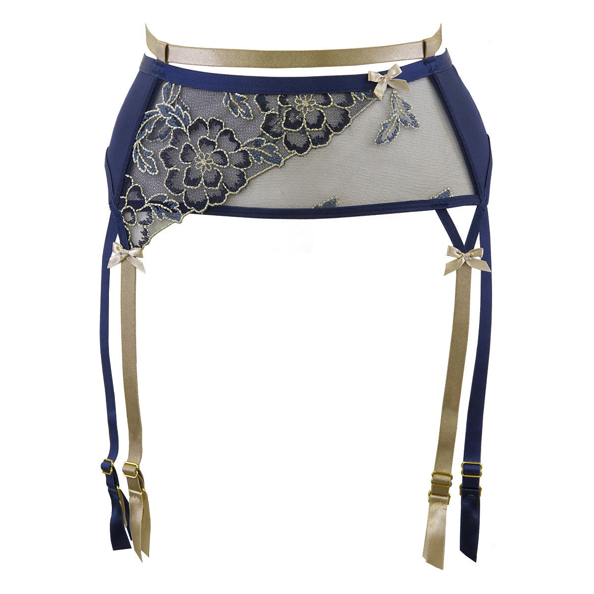 Axami V-9332 garter belt blue-beige - Produktansicht 1