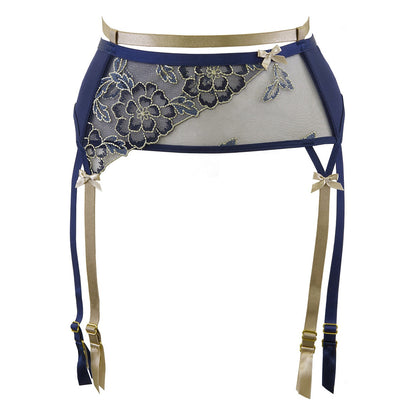 Axami V-9332 garter belt blue-beige - Produktansicht 1