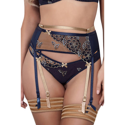 Axami V-9332 garter belt blue-beige - Produktansicht 3