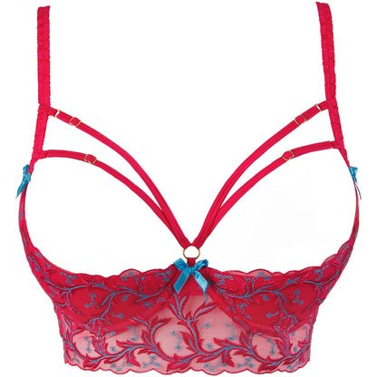Axami V-9671 bustier red with open cups - Produktansicht 3