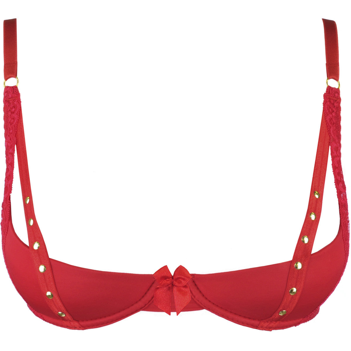 Axami V-9771 bra red with open cups - Produktansicht 3