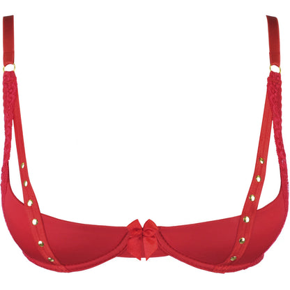 Axami V-9771 bra red with open cups - Produktansicht 3