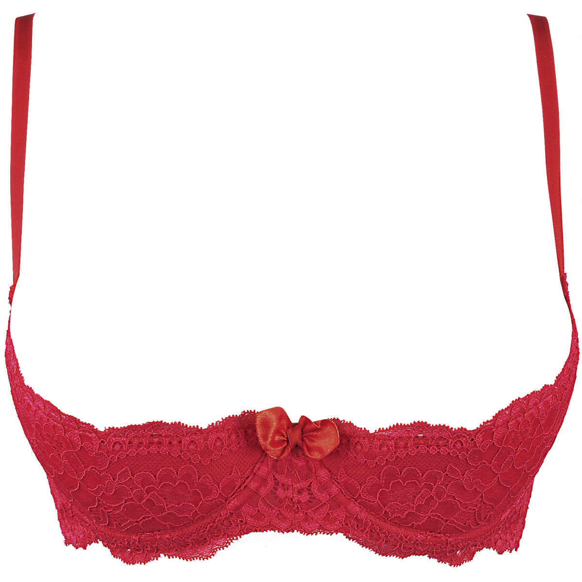 Axami V-9801 bra red with open cups - Produktansicht 3