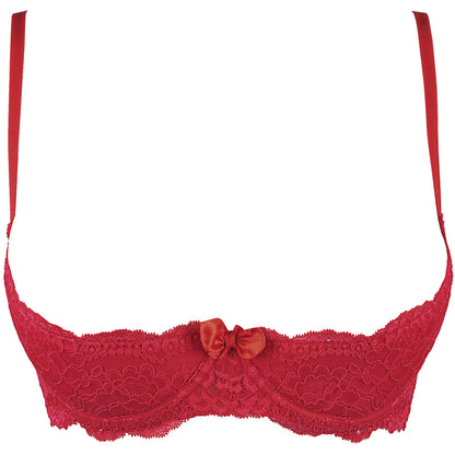 Axami V-9801 bra red with open cups - Produktansicht 3