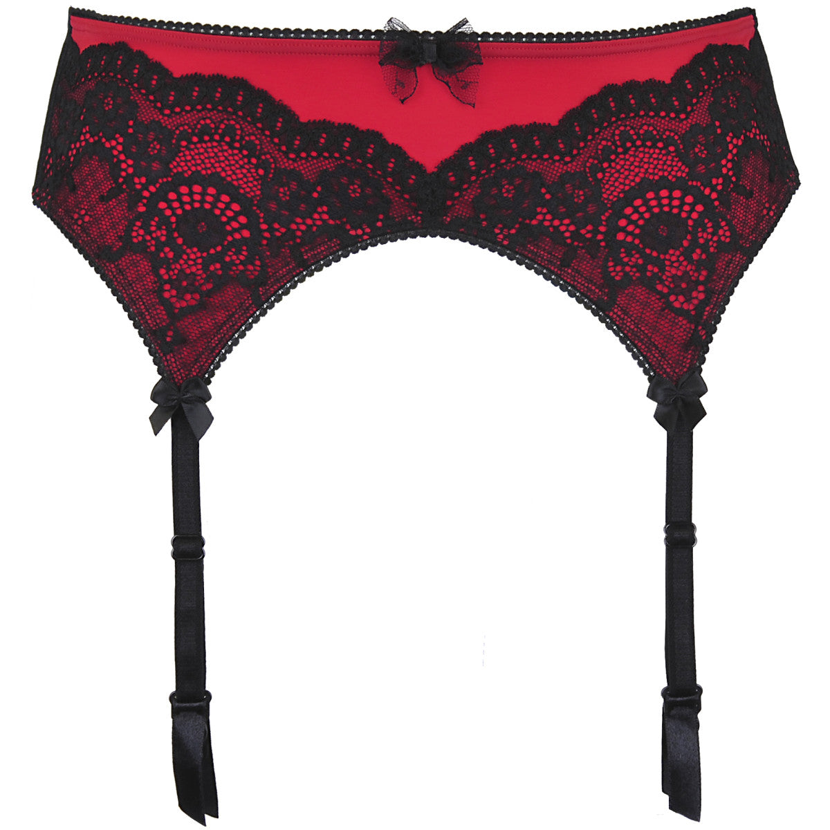 Axami V-9882 garter belt black-red - Produktansicht 3