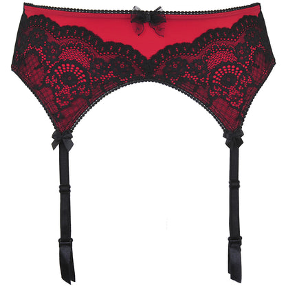 Axami V-9882 garter belt black-red - Produktansicht 3
