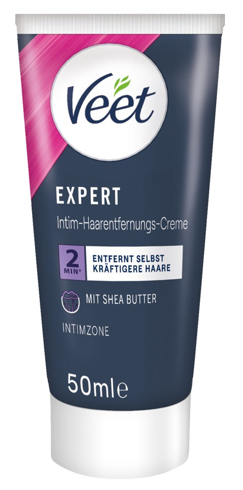 Veet EXPERT Intim Haarentfernungscreme Detailansicht für sensible Haut