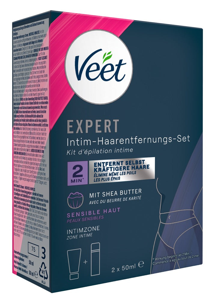 Veet EXPERT Intim Haarentfernungs Set Verpackung Vorderseite