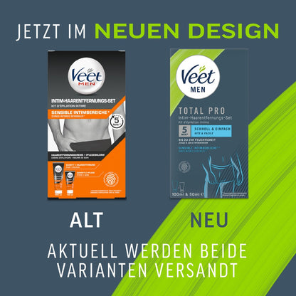 Veet Men TOTAL PRO neues Design Vergleich alt und neu