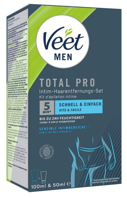 Veet Men TOTAL PRO Verpackung Rückseite Informationen