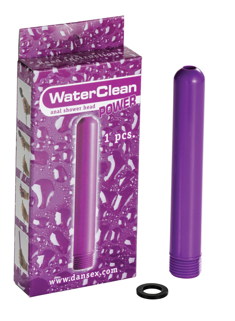 WaterClean No Limit Power 130 mm Analaufsatz für 1/2-Zoll-Duschschläuche in Lila mit Dichtungsring