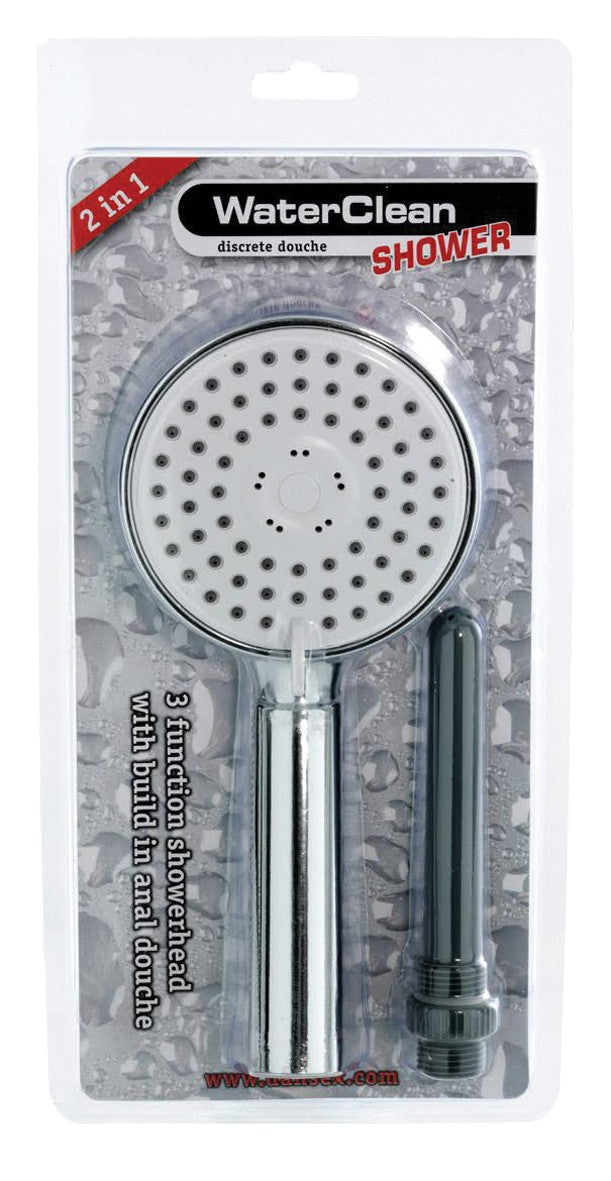 WaterClean Shower 3-Funktions-Duschkopf mit verstecktem Analaufsatz für die Intimhygiene