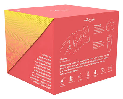 Rückseite der Produktverpackung des We-Vibe Chorus Paarvibrators mit App-Steuerung und AnkorLink™