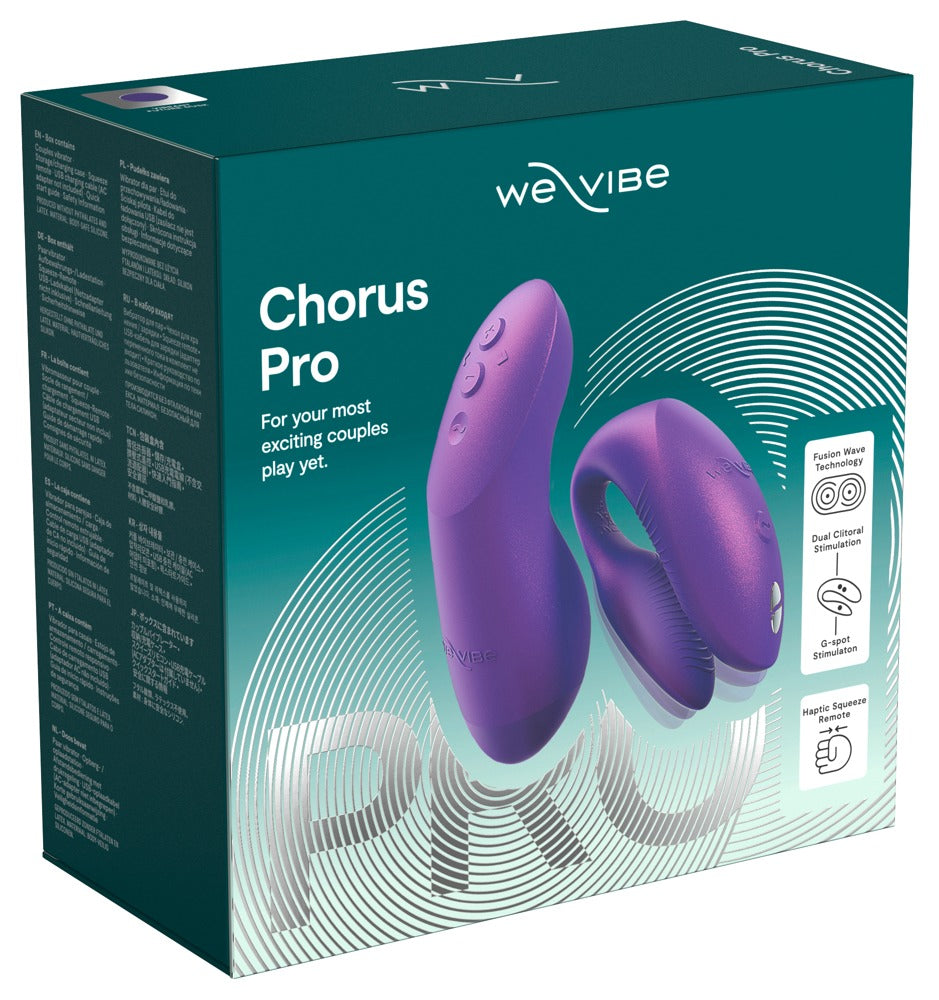 Produktverpackung des We-Vibe Chorus Pro Paarvibrators in Lila