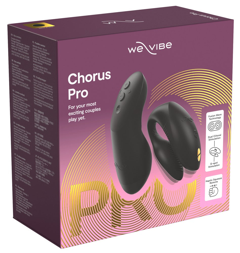 Produktverpackung des We-Vibe Chorus Pro Paarvibrators in Schwarz