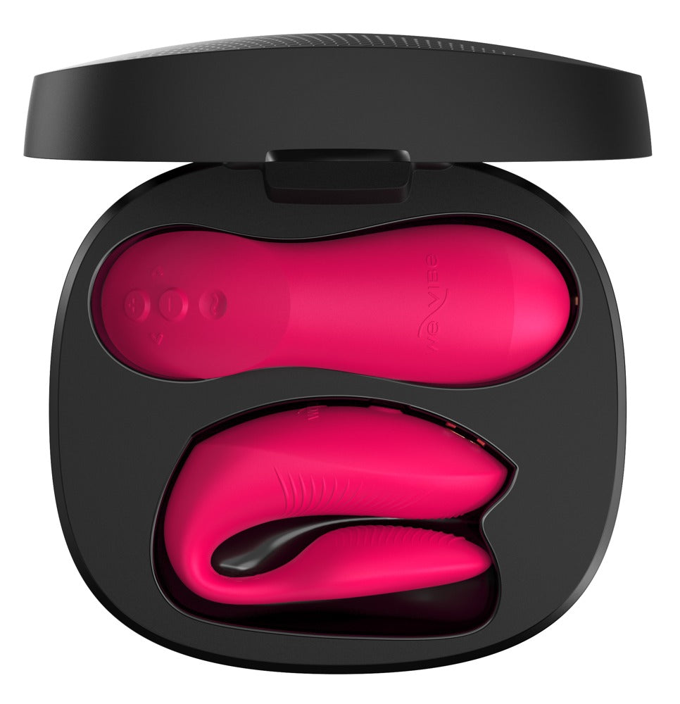 We-Vibe Chorus Pro Paarvibrator in Pink im geöffneten Ladeetui