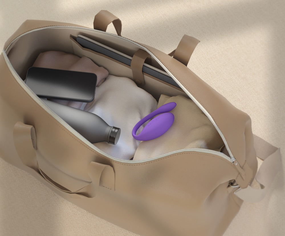 We-Vibe Jive Lite Vibro-Ei in Lila mit Zubehör in einer Aufbewahrungsschale