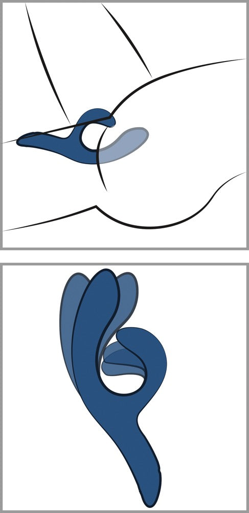 Anatomische Darstellung der Position des blauen We-Vibe Nova 2